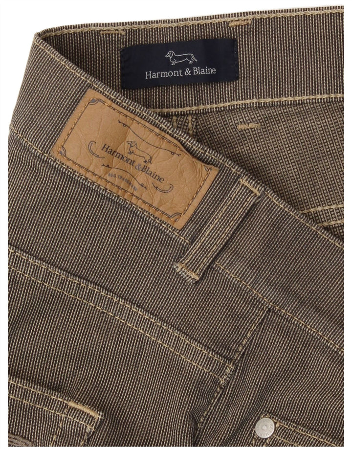 Calça casual feminina Harmont & Blaine IT 44 médio W32 L28 marrom