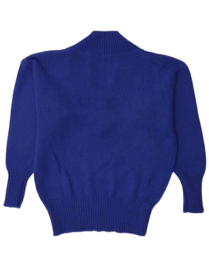 Suéter feminino C&A com decote em V UE 40/42 médio azul acrílico