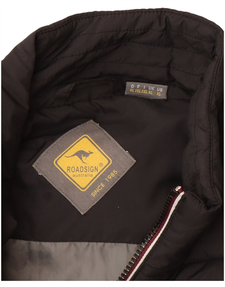 Roadsign Mens Colete Acolchoado UK 42 XL Poliéster Preto