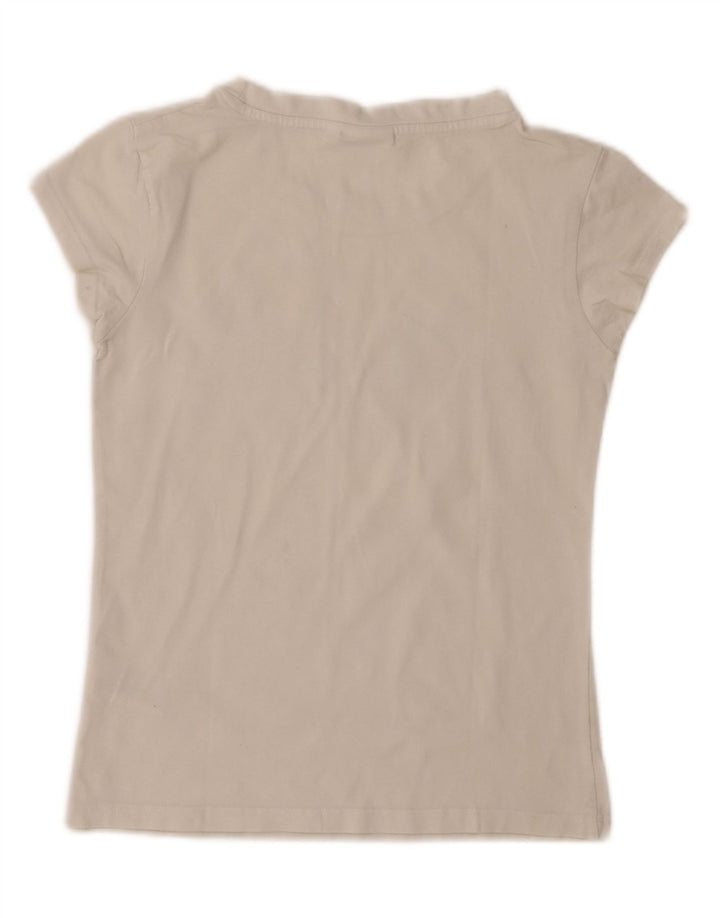 Camiseta feminina Ellesse com estampa gráfica UK 10 algodão branco pequeno