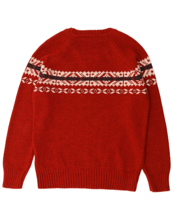 Suéter masculino Superdry com gola canoa XL Red Fair Isle Acrílico