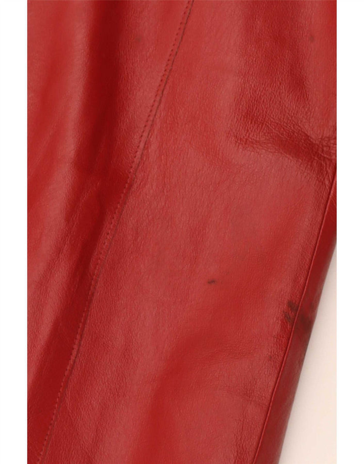 Casaco de couro feminino Rachele@Asati IT 46 grande vermelho