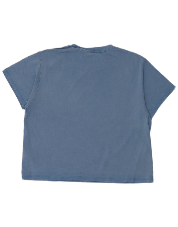 Camiseta feminina gráfica Levi's Top UK 14 algodão azul médio