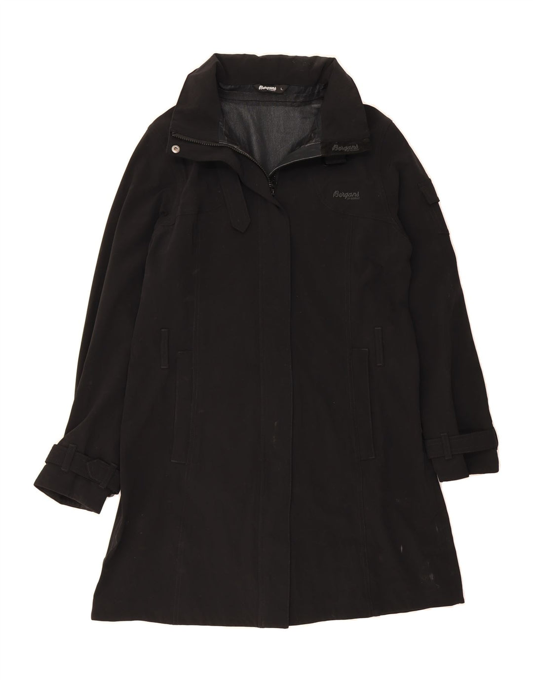 BERGANS Womens Overcoat UK 16 Large Black Polyamide Vintage Bergans and Second-Hand Bergans from Messina Hembry 