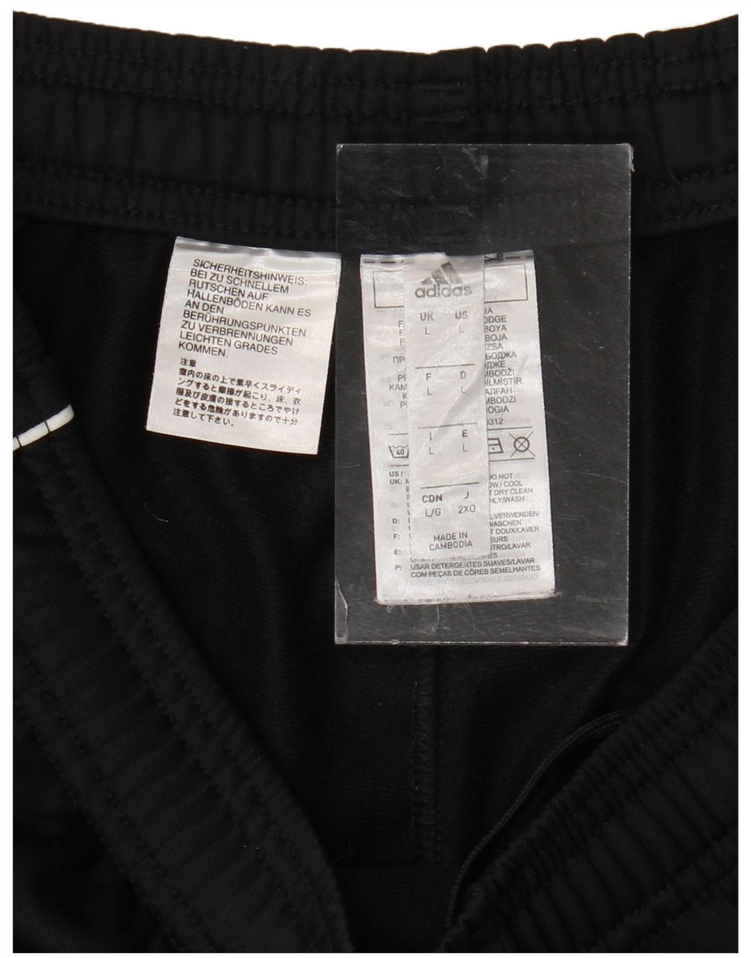 Calça de treino masculina ADIDAS joggers grande poliéster preto