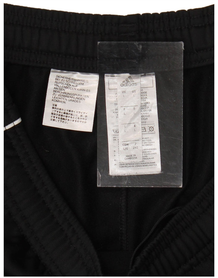 Calça de treino masculina ADIDAS joggers grande poliéster preto