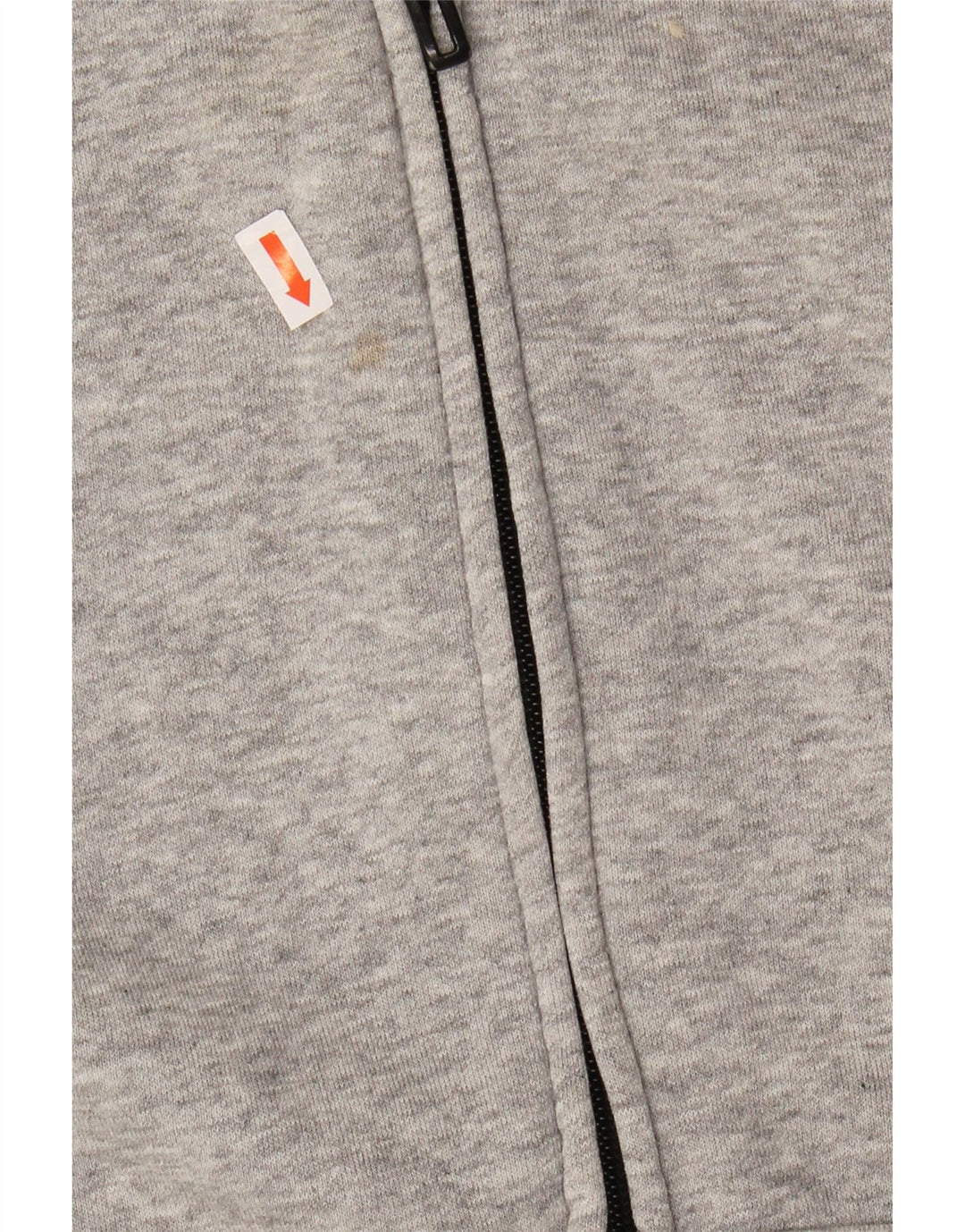 ADIDAS Mens Zip Hoodie Suéter Pequeno Algodão Cinza