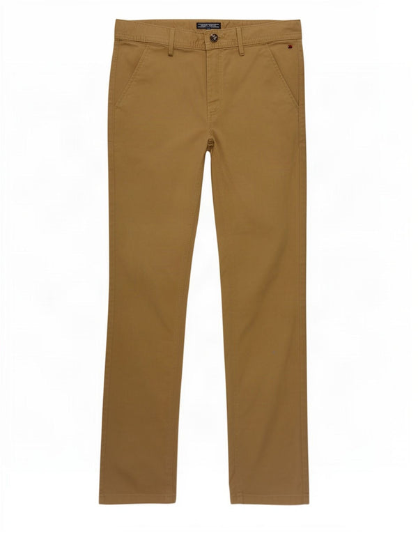 Tommy Hilfiger Meninos Slim Chino Calças 13-14 Anos W28 L28 Algodão Bege