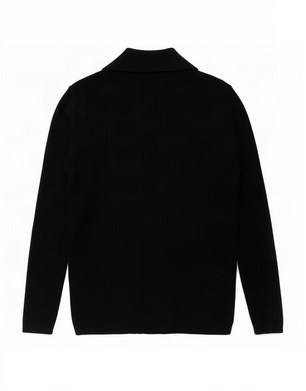 Marks & Spencer Womens Polo Neck Jumper Sweater UK 14 Medium Navy Blue