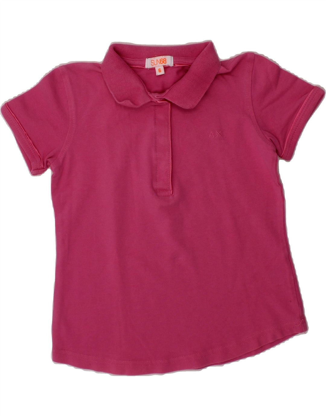 SUN68 Girls Polo Shirt 5-6 Years Pink Cotton Vintage Sun68 and Second-Hand Sun68 from Messina Hembry 
