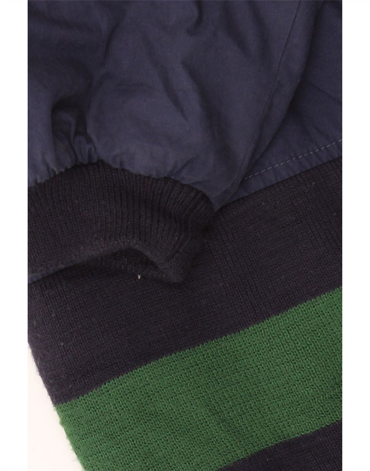 Jaqueta bomber masculina VINTAGE UK 42 XL azul marinho colorblock