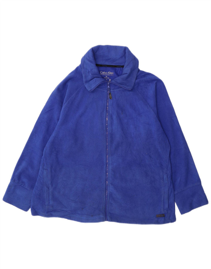 Jaqueta de lã masculina CALVIN KLEIN UK 44 2XL poliéster azul