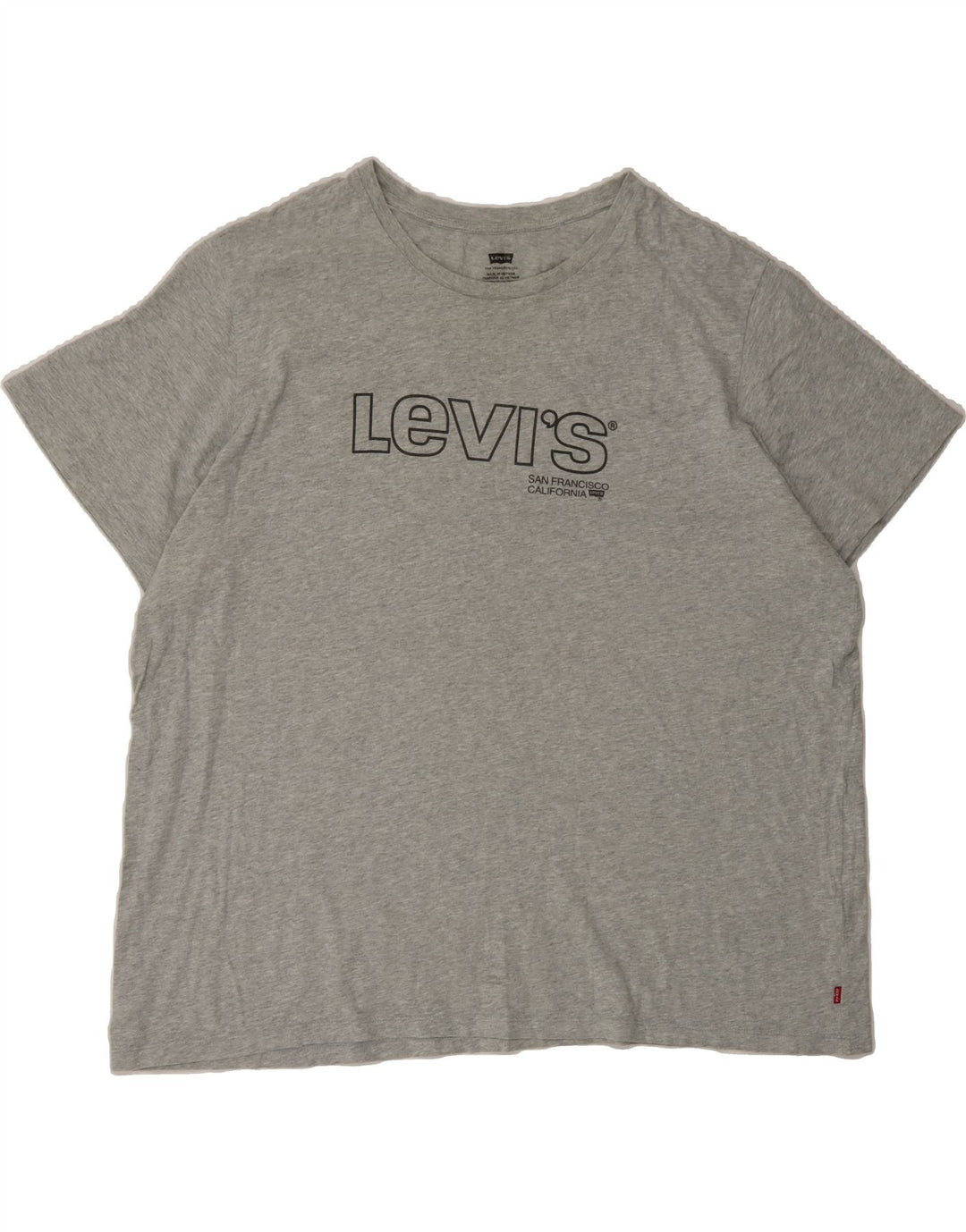 LEVI'S Mens Graphic T-Shirt Top 2XL Grey Cotton Vintage Levi's and Second-Hand Levi's from Messina Hembry 