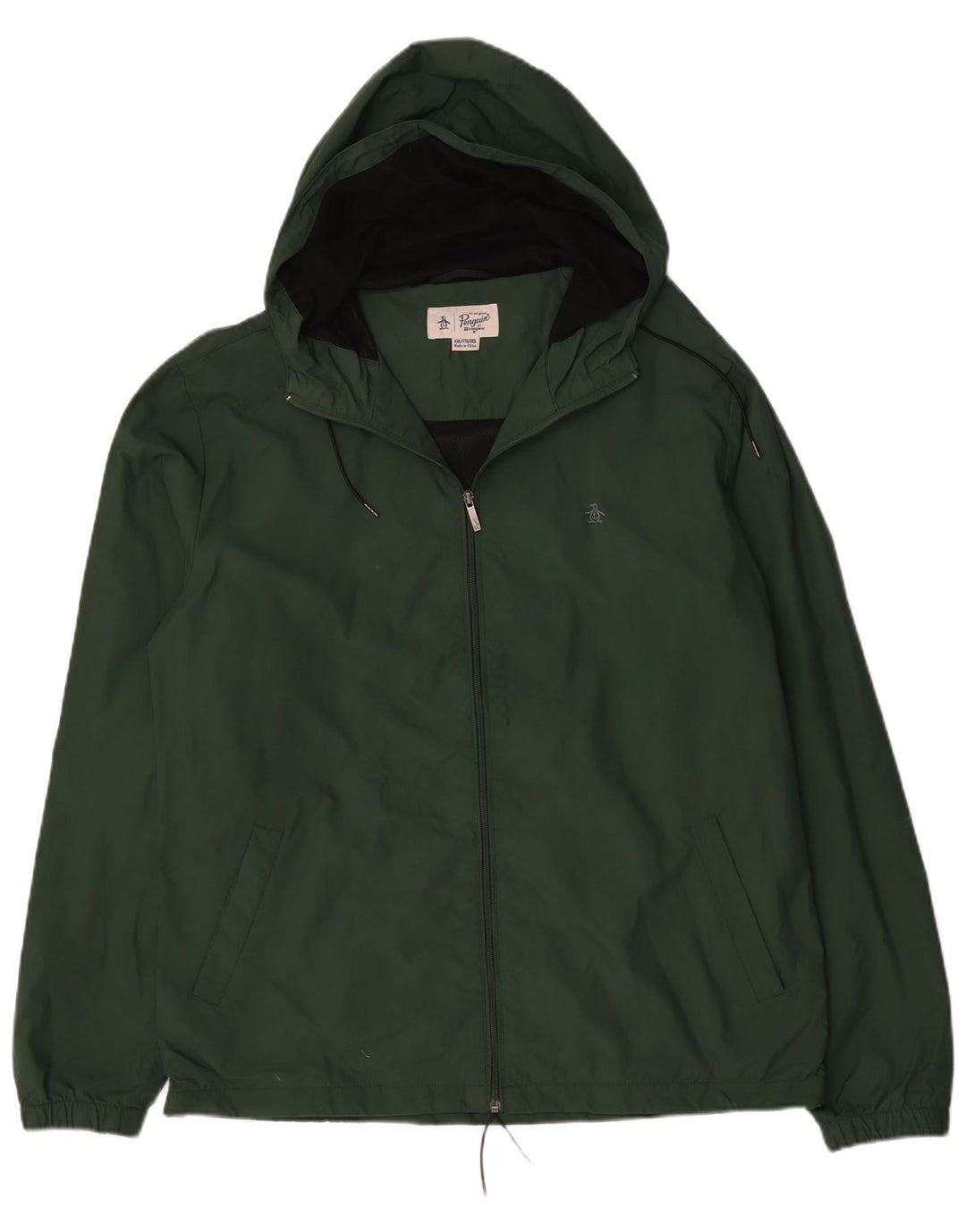 Jaqueta de chuva masculina com capuz Penguin UK 44 2XL poliamida verde
