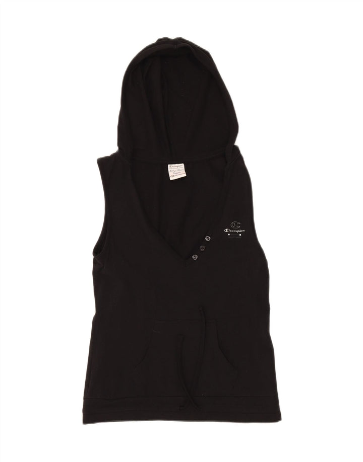 CHAMPION Girls Heritage Classics Hoodie Jumper 9-10 Years Medium Black Vintage Champion and Second-Hand Champion from Messina Hembry 