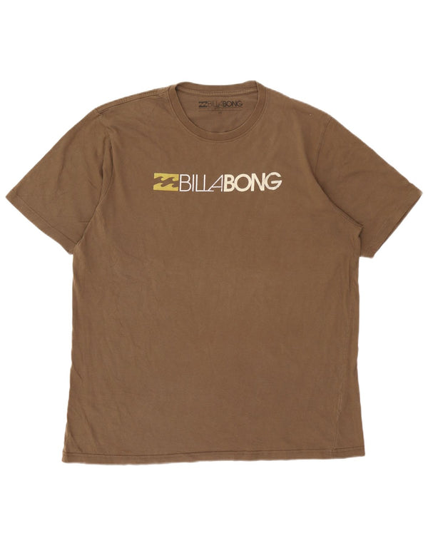 Camiseta gráfica masculina Billabong Top 2XL algodão marrom