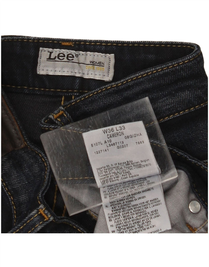 LEE Womens Cameron Bootcut Jeans W36 L33 Navy Blue Cotton