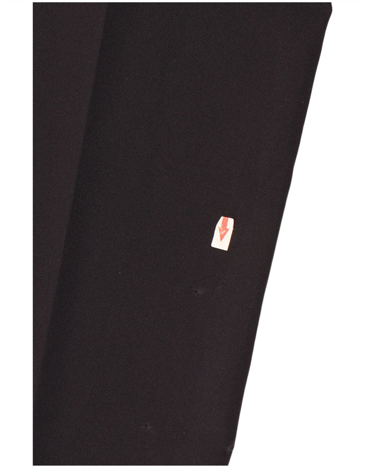 Calça masculina de ajuste regular Marks & Spencer W34 L33 azul marinho poliéster