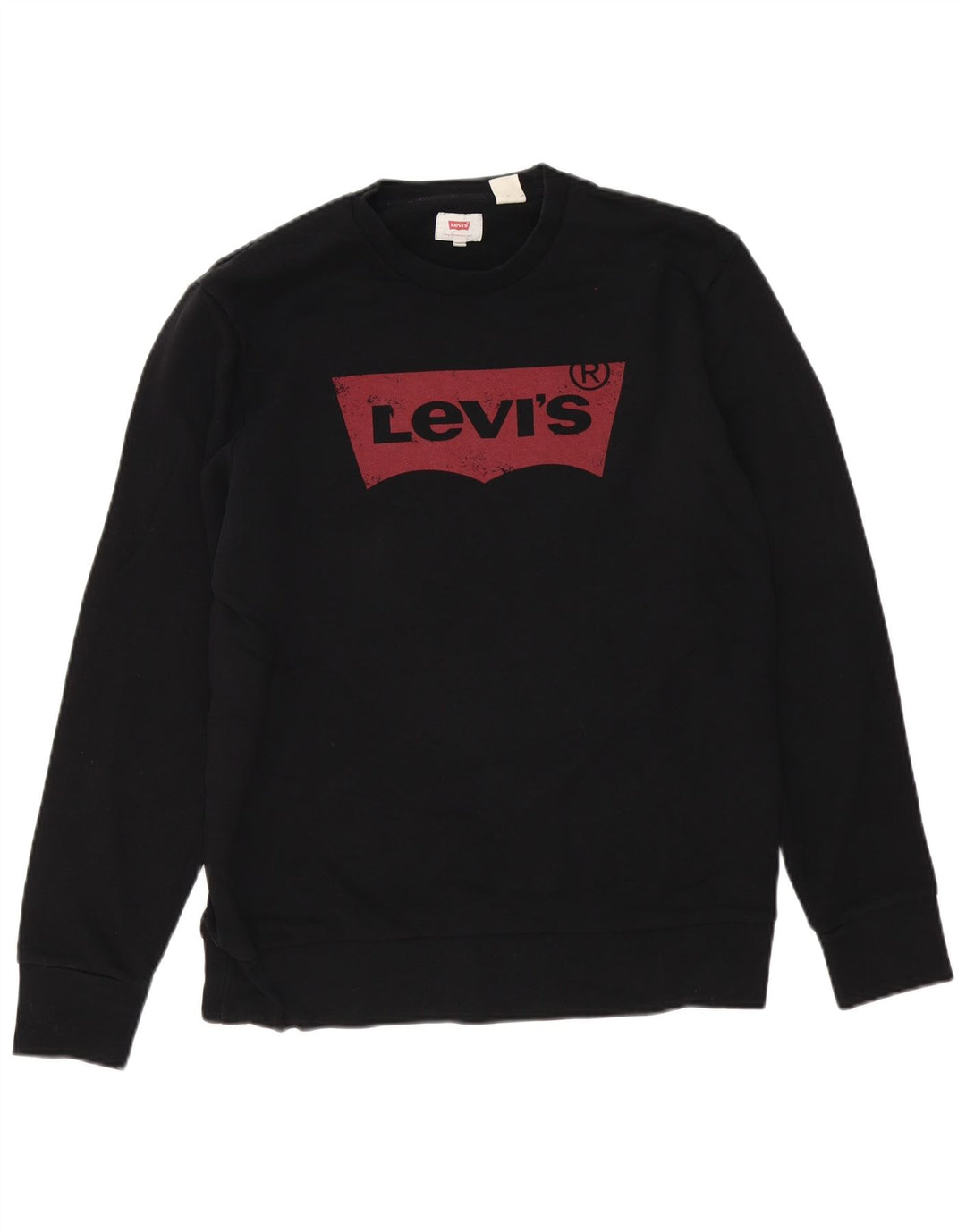 Levi's moletom gráfico masculino jumper médio preto algodão