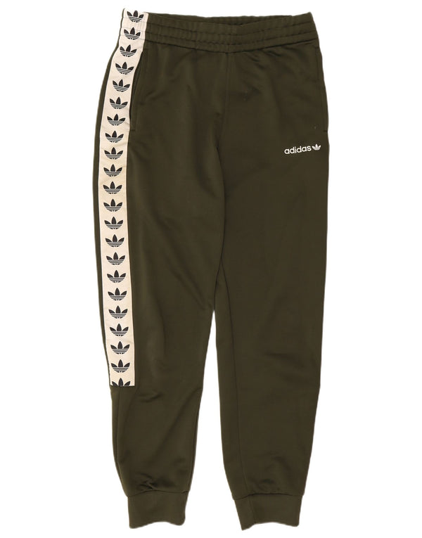 Adidas masculino gráfico calças de treino joggers médio cáqui colorblock