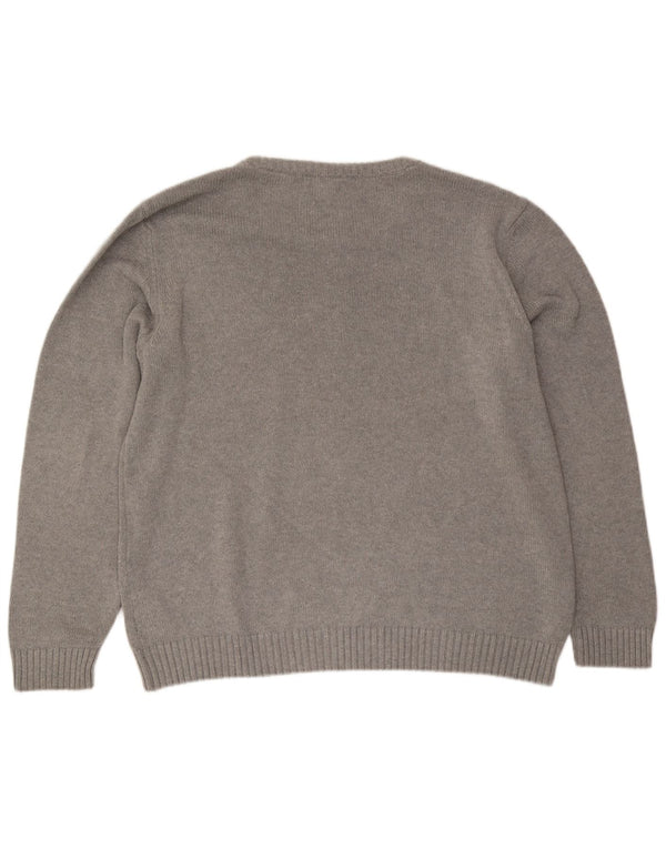 Suéter masculino Guess com gola canoa e algodão cinza 2XL