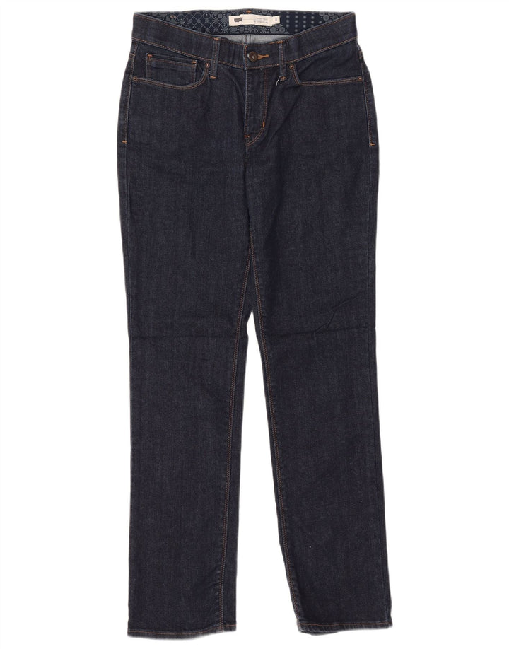 Jeans reto feminino Levi's US 6 médio W28 L30 algodão azul marinho