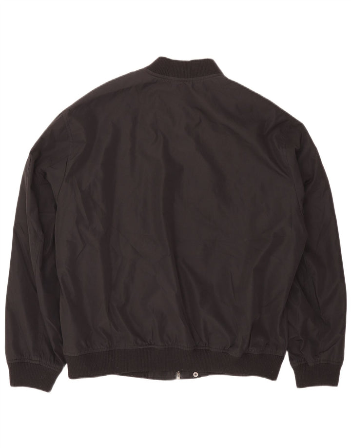 Zara Mens Bomber Jacket UK 40 Grande Poliéster Preto