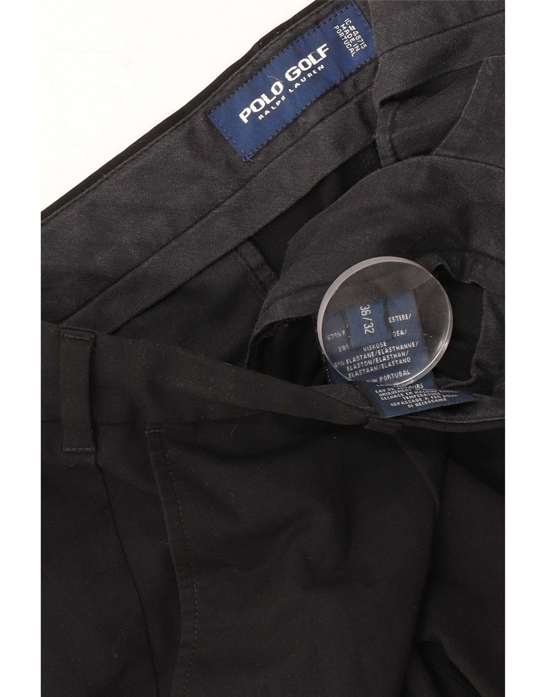 Calça Chino Masculina Ralph Lauren W36 L32 Poliéster Preto