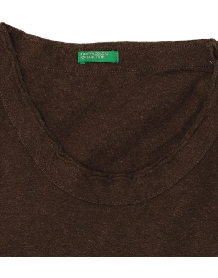 Camiseta masculina BENETTON marrom médio