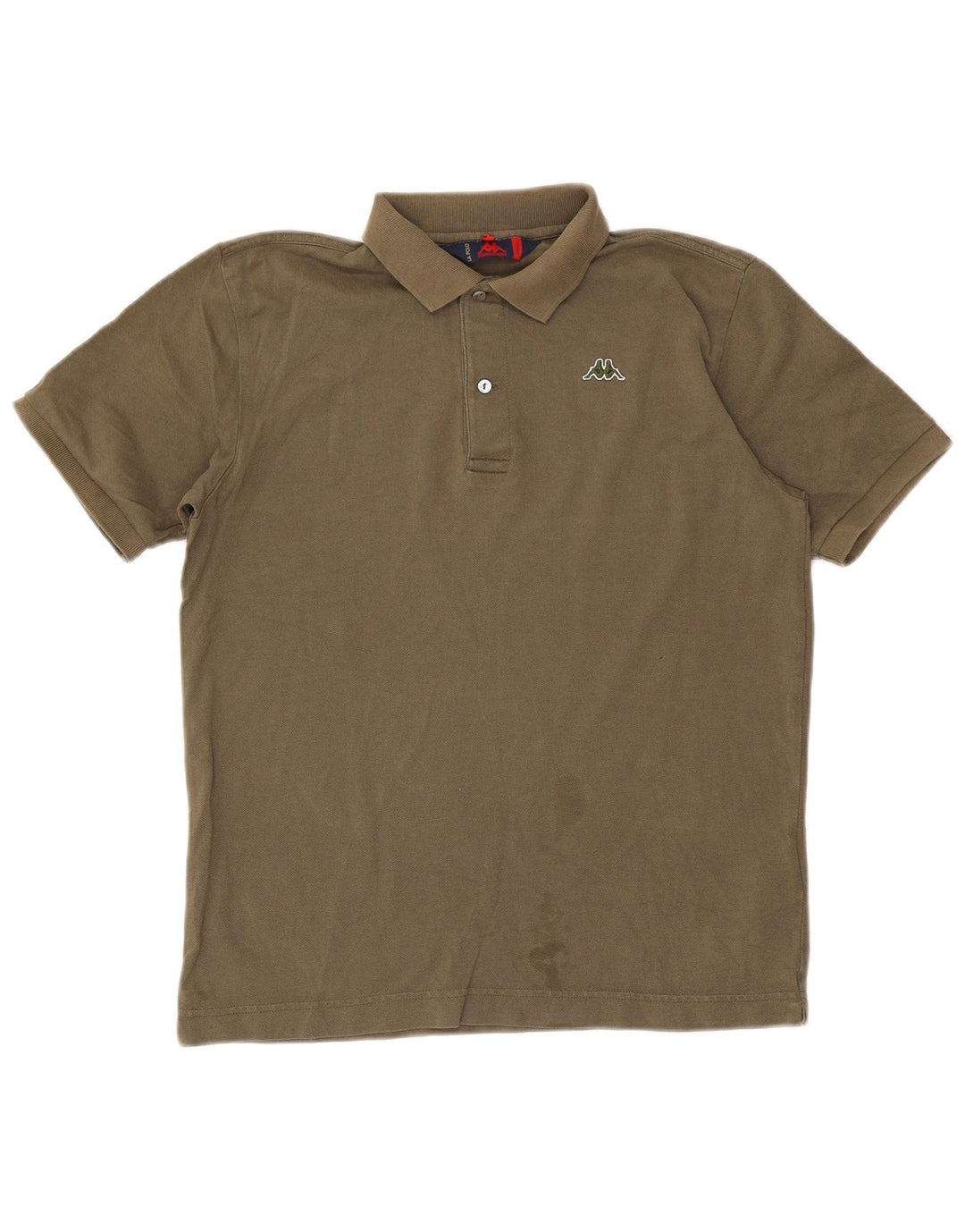 Camisa polo masculina Kappa pequena algodão cáqui