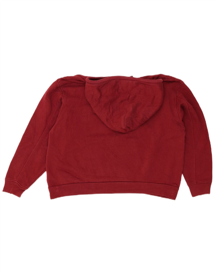 Suéter com capuz feminino LEVI'S Reino Unido 16 grande algodão Borgonha