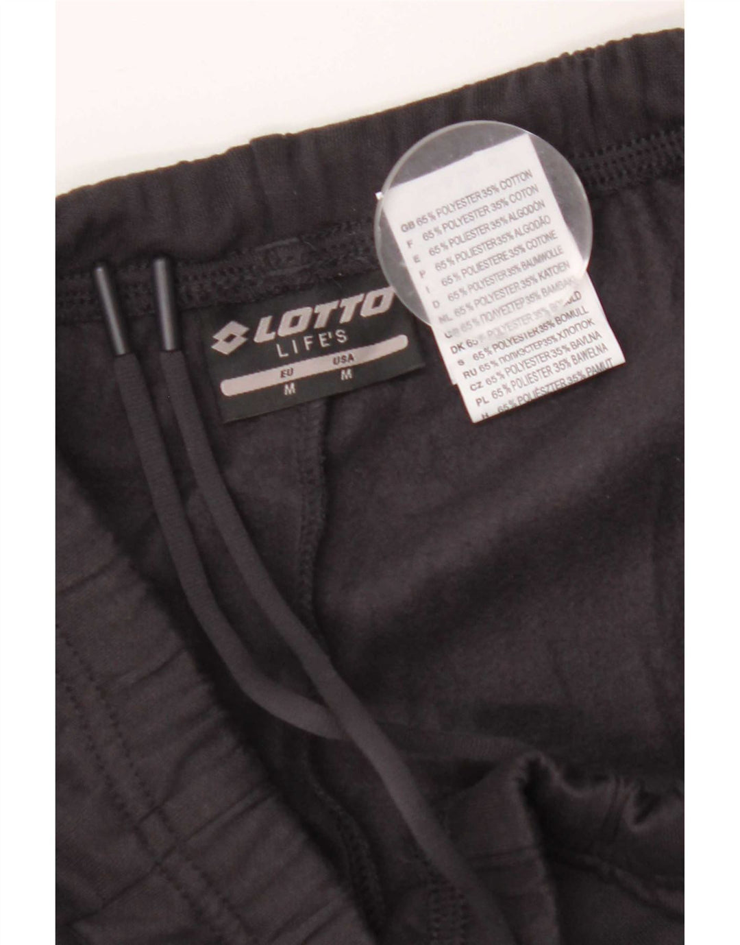 Calça de treino feminina Lotto Life's UK 14 poliéster preto médio