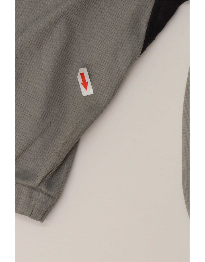 Asics Mens Tracksuit Top Jacket Large Gray Colourblock