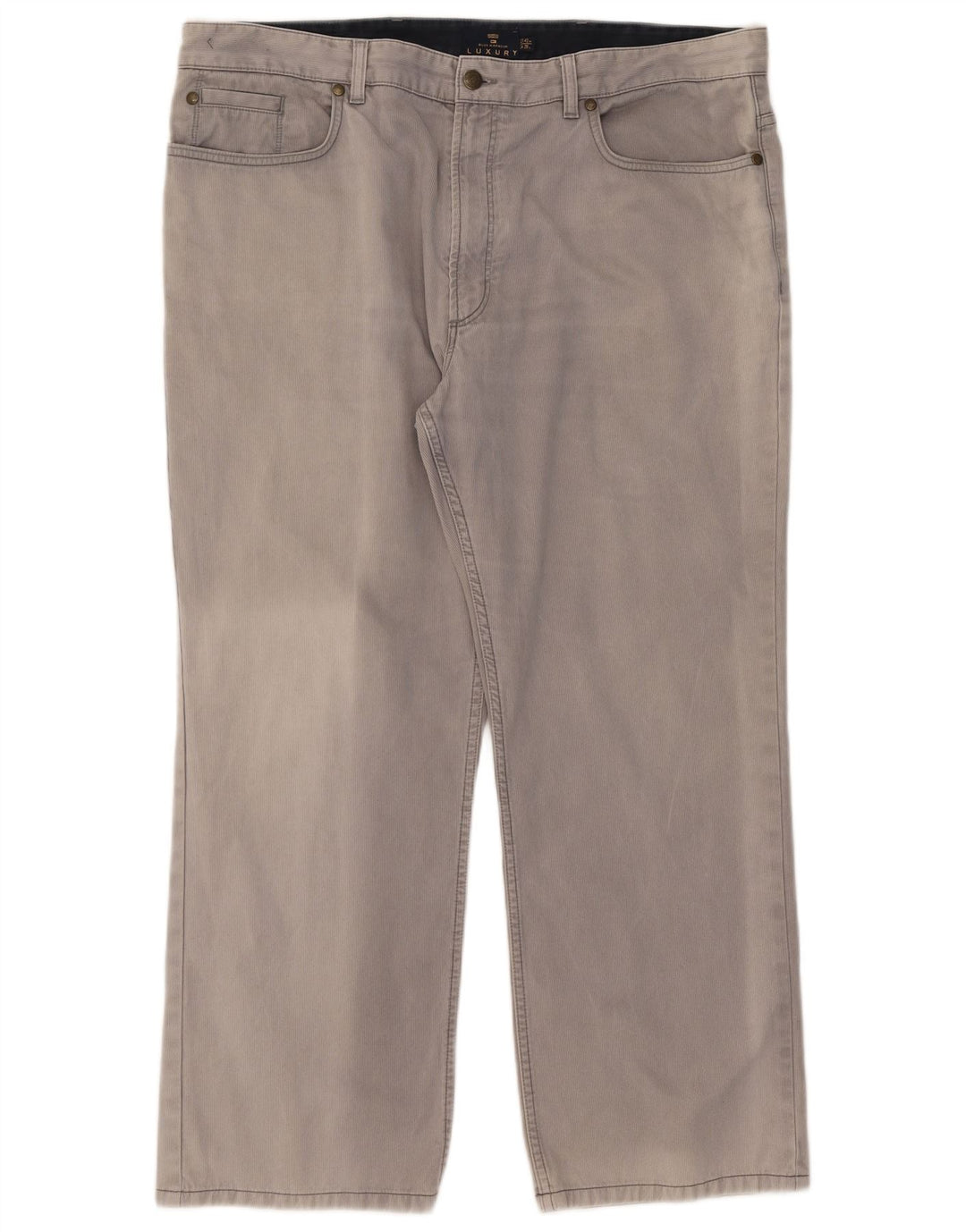 Calça casual reta masculina Marks & Spencer Blue Harbor W42 L29 cinza