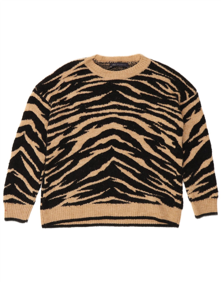 Suéter feminino Marks & Spencer com gola canoa Reino Unido 10 pequeno preto