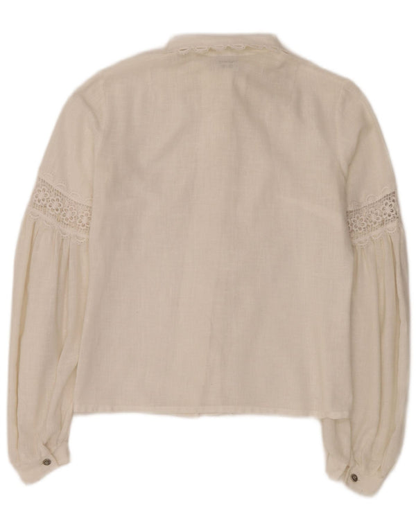 Blusa feminina Hanne Modell EU 38 médio branco floral algodão