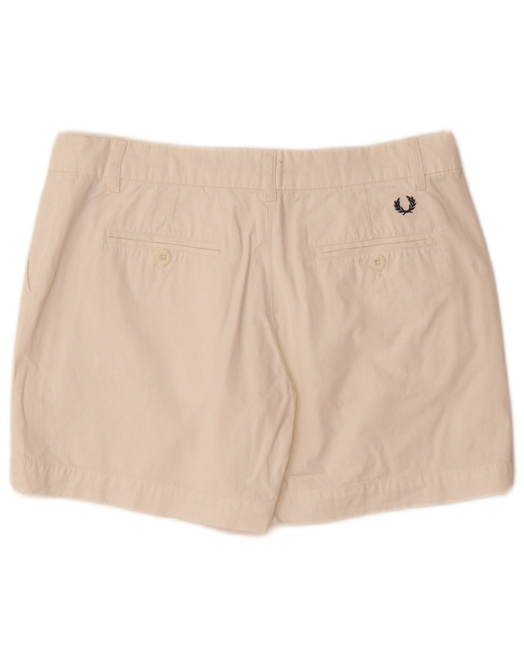 Shorts Chino feminino FRED PERRY IT 44 médio W30 algodão branco