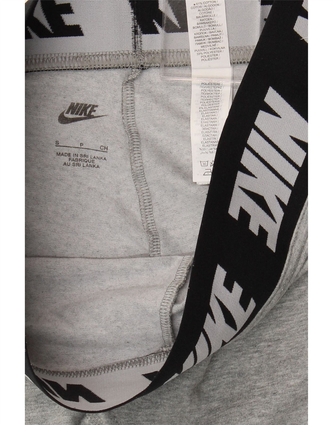 Leggings femininas NIKE Graphic pequenas cinza algodão