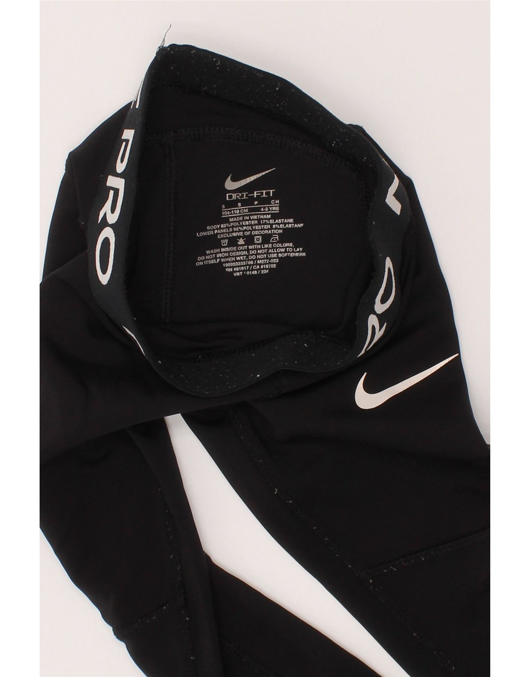 Leggings Nike Dri Fit Graphic para meninas de 4 a 5 anos, pequeno, preto, poliéster
