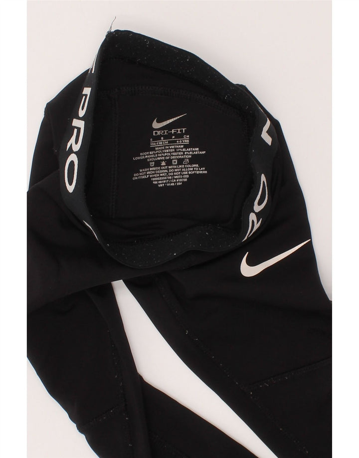 Leggings Nike Dri Fit Graphic para meninas de 4 a 5 anos, pequeno, preto, poliéster
