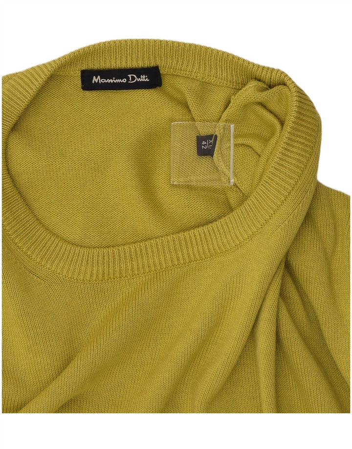 Suéter masculino Massimo Dutti com gola redonda XL algodão verde