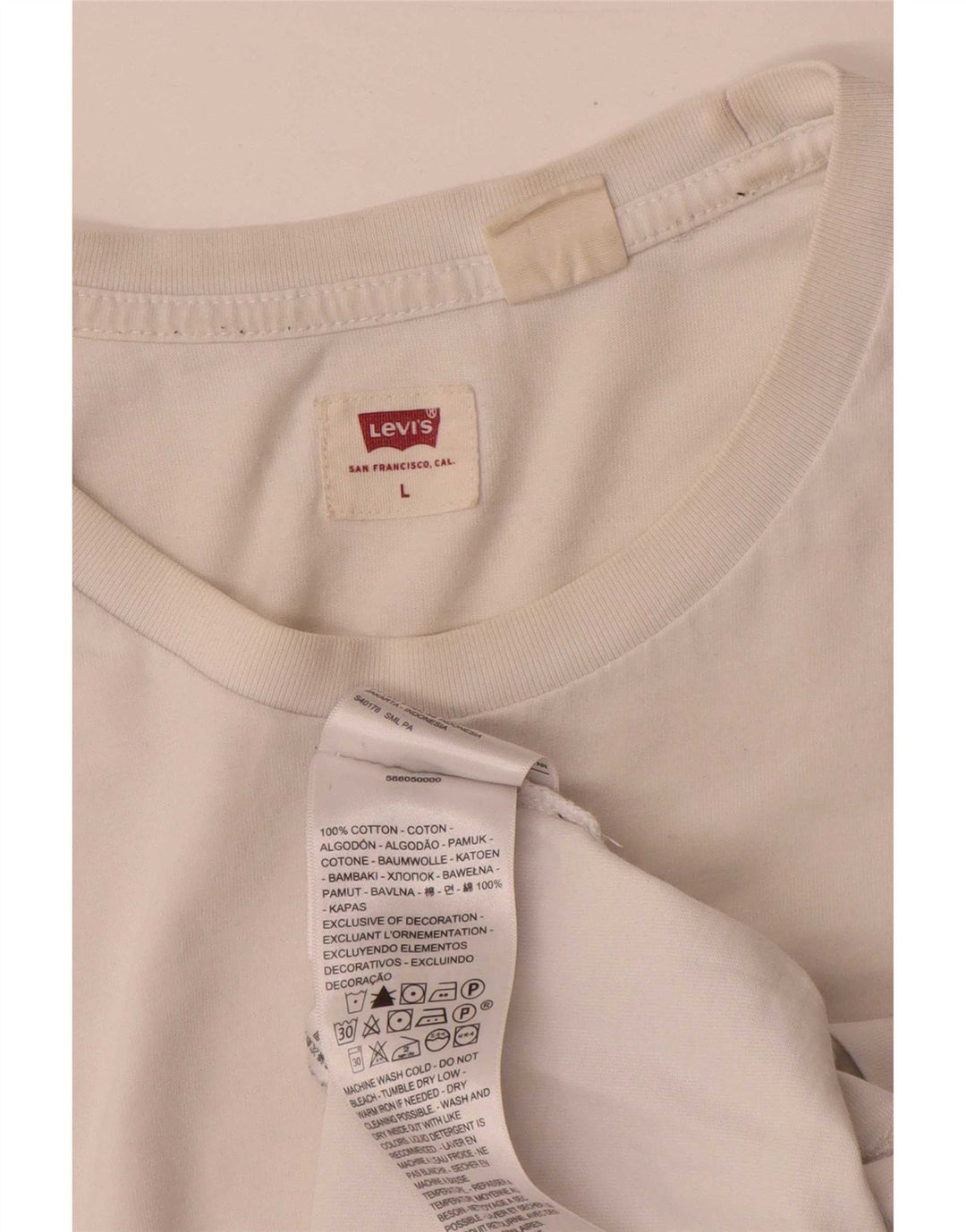 Camiseta gráfica masculina Levi's Top grande branco