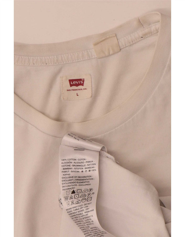 Camiseta gráfica masculina Levi's Top grande branco