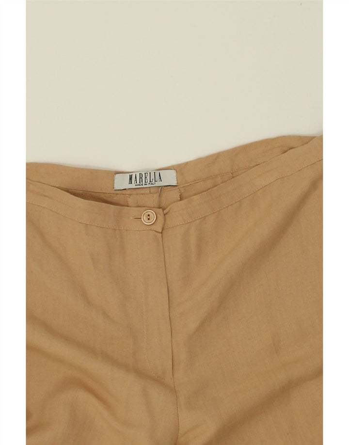 MARELLA Womens Wide Leg Casual Trousers W30 L28 Beige Vintage Marella and Second-Hand Marella from Messina Hembry 