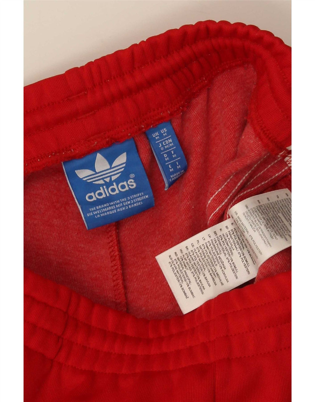 Adidas Mens Treino Calças Joggers Médio Poliéster Vermelho