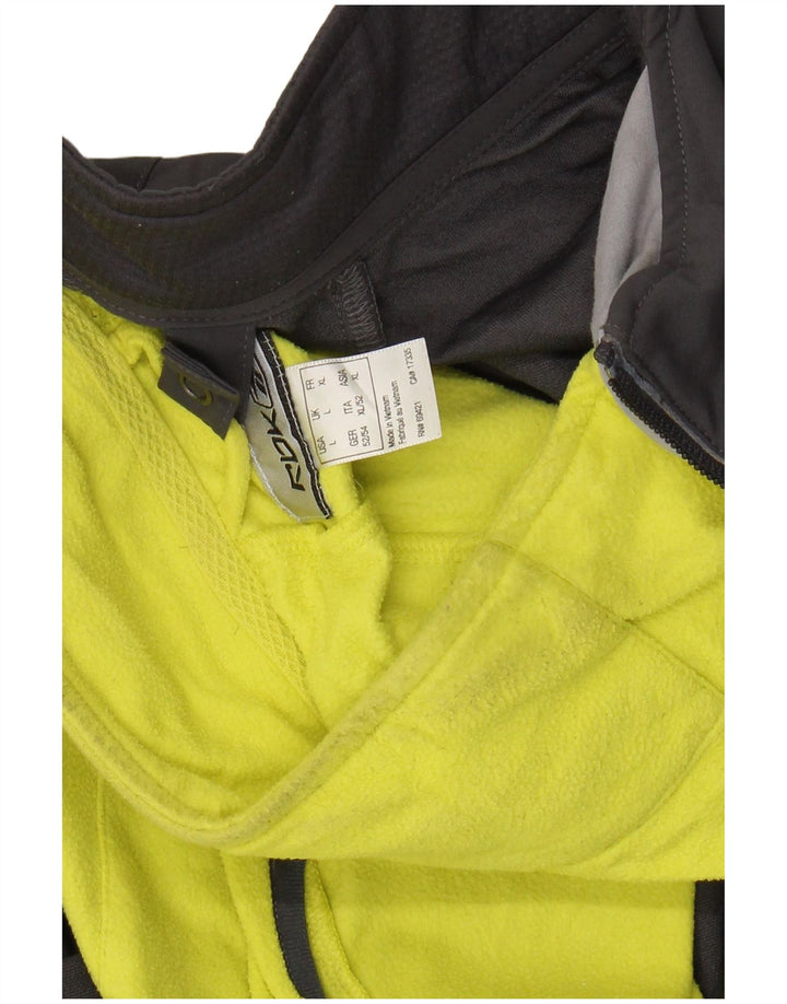 Jaqueta corta-vento masculina REEBOK Reino Unido 40 grande poliéster colorblock cinza