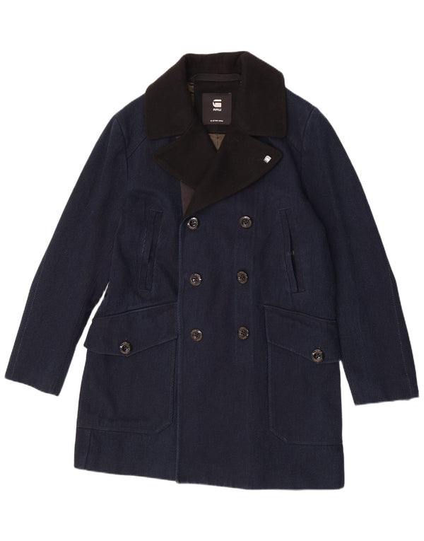 Casaco masculino G-Star Pea tamanho 40 grande algodão azul marinho