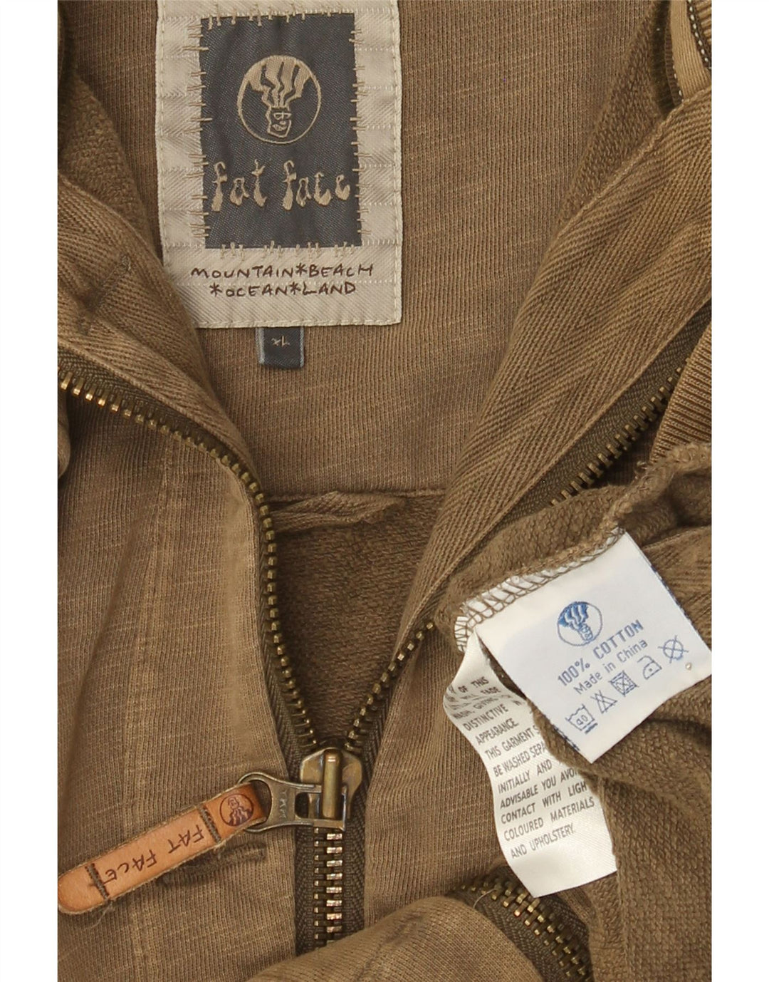 Jaqueta utilitária masculina Fat Face XL cáqui algodão salpicado