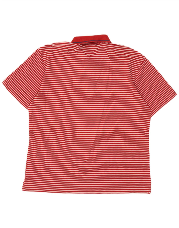 Camisa pólo masculina FRED PERRY grande listrada vermelha
