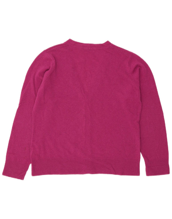 Suéter cardigã feminino Marks & Spencer UK 14 grande lã rosa